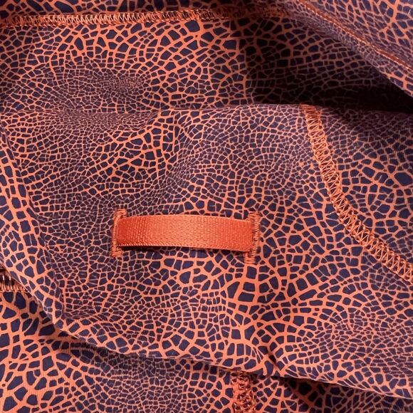 Lululemon Legging Womens 0 Crackle Orange Wunder Train High-Rise Gym 1512 - Picture 9 of 11